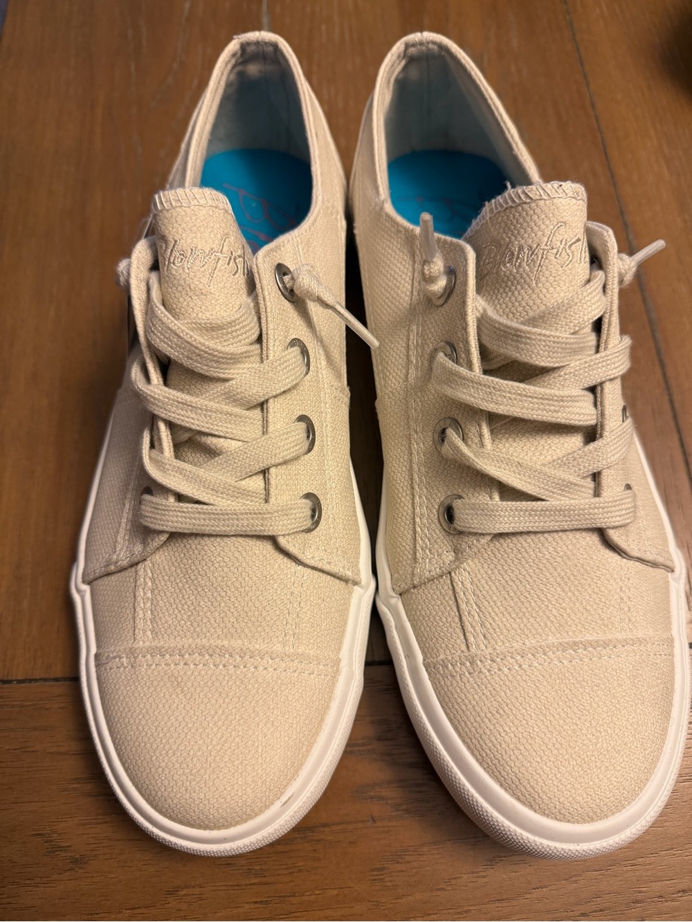 Blowfish Beige Canvas Low-Top Sneakers